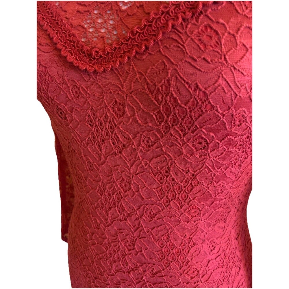Free People Witchy Red Lacy Dress Cocktail Party Whimsigoth Small Sexy Vamp - Picture 10 of 16